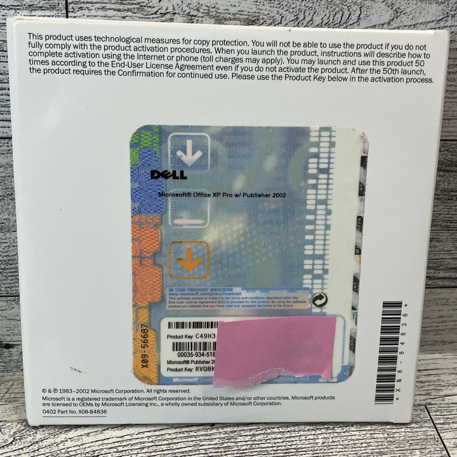 Microsoft Office XP Professional With Publisher Version 2002 NEW Open Sleeve