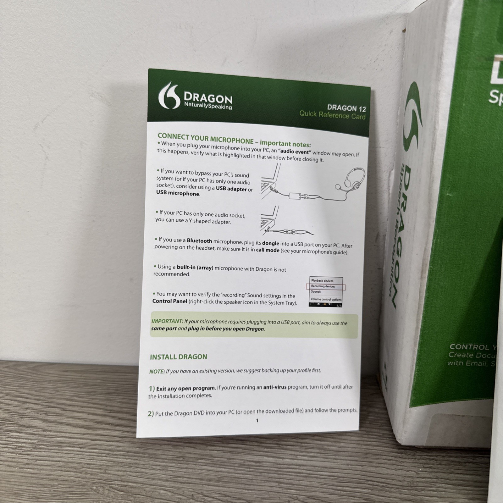 Nuance Dragon Naturally Speaking 12 Home Edition Speech Recognition Software