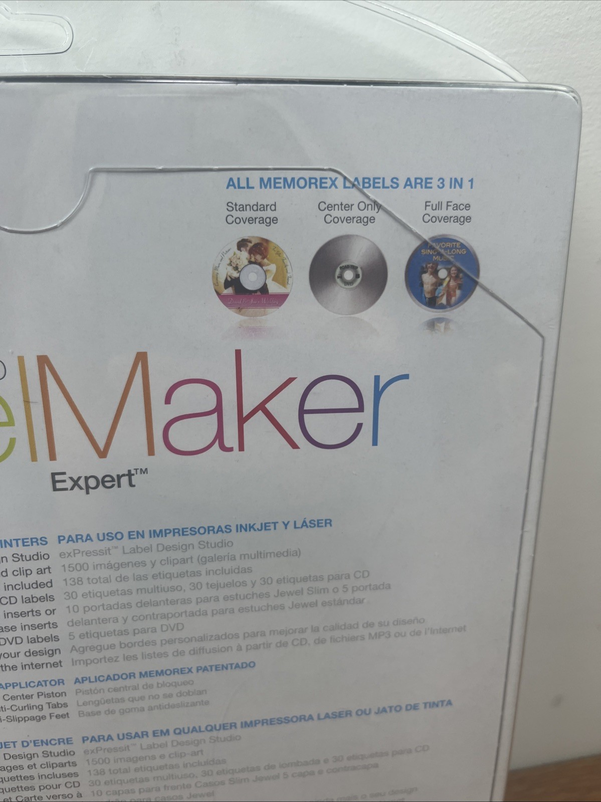 Memorex CD & DVD Label Maker Expert- Software & 138 Labels- Inkjet or Laser NEW
