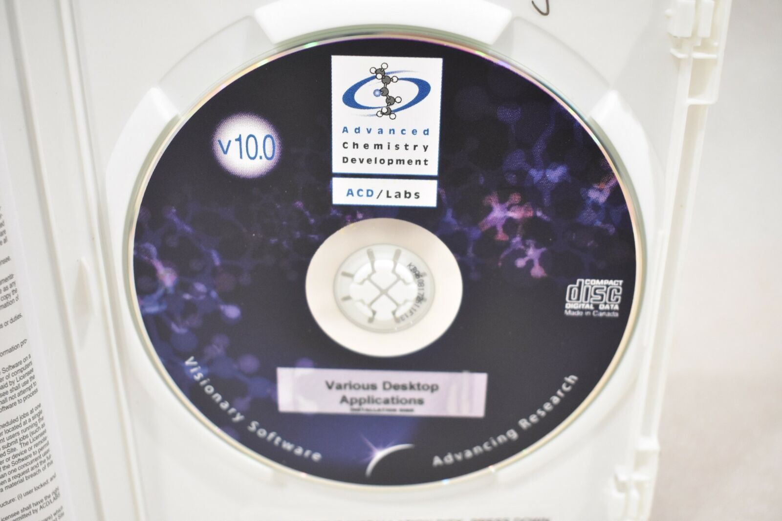 ADVANCED CHEMISTRY DEVELOPMENT V10.0 VARIOUS DESKTOP APPLICATIONS INSTALLATION