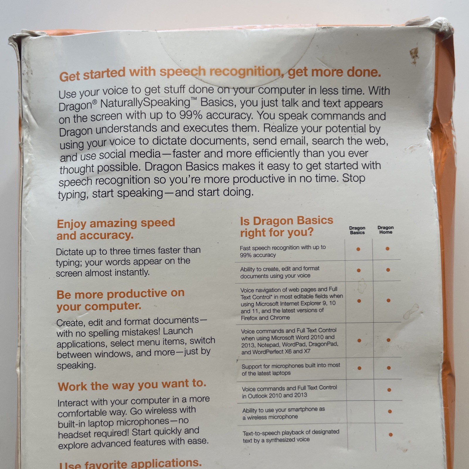 Nuance Dragon NaturallySpeaking 13 Basics Software New