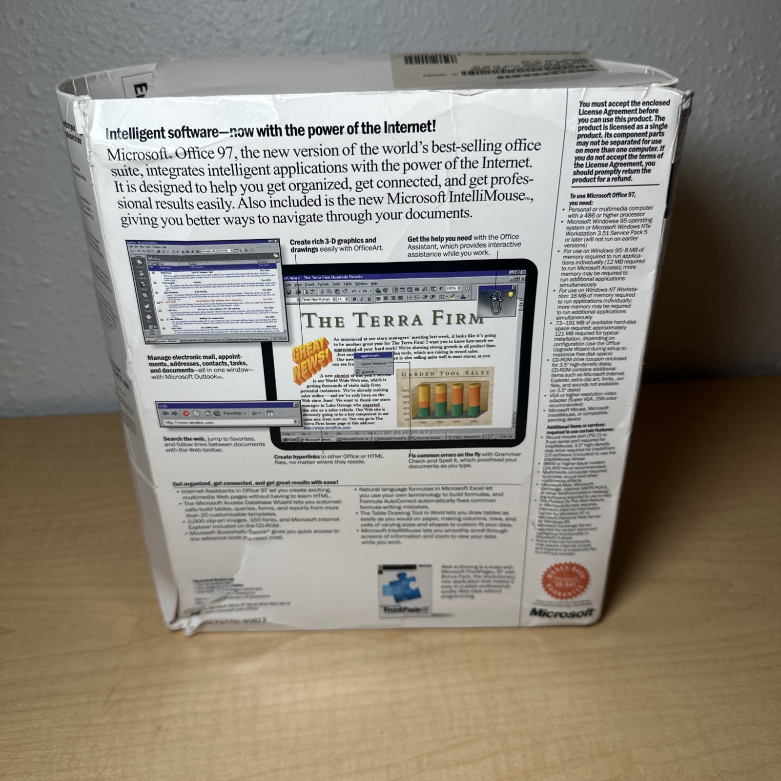 Microsoft Office 97 Professional Edition Upgrade Big Box product key And Extras