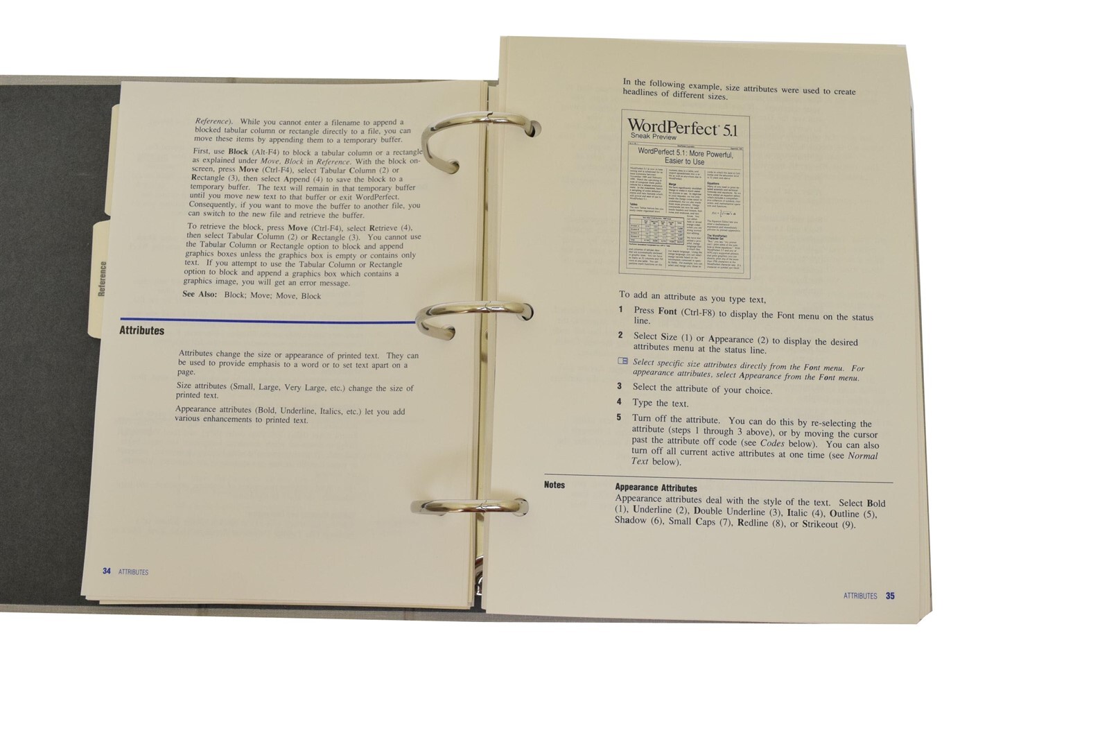 WordPerfect for DOS 5.1 In Binder Box (Manual Only – No Software)