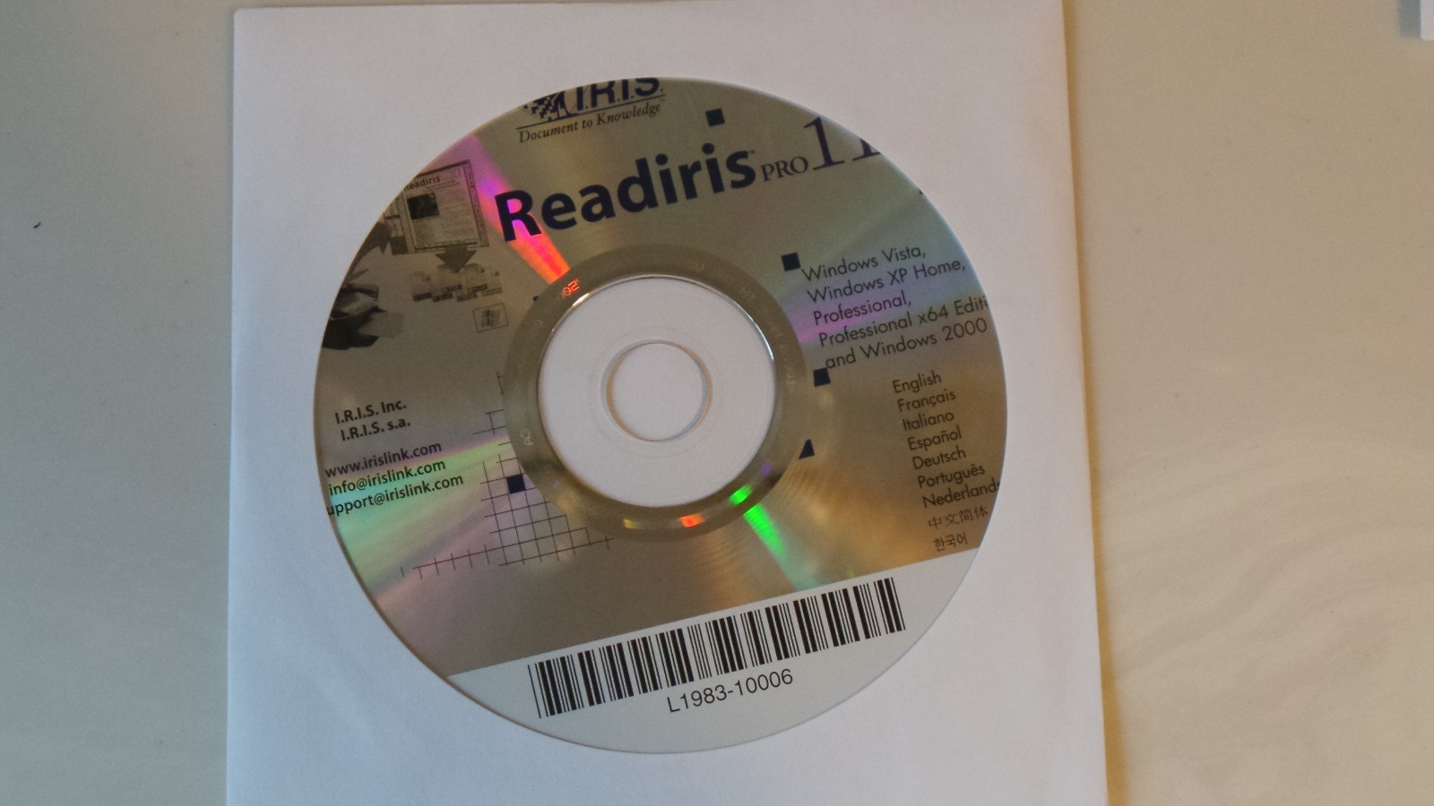 Iris Scan Convert Share Readiris Pro 11 WINDOWS XP/Vista/W2K/x64/ 9 Languages