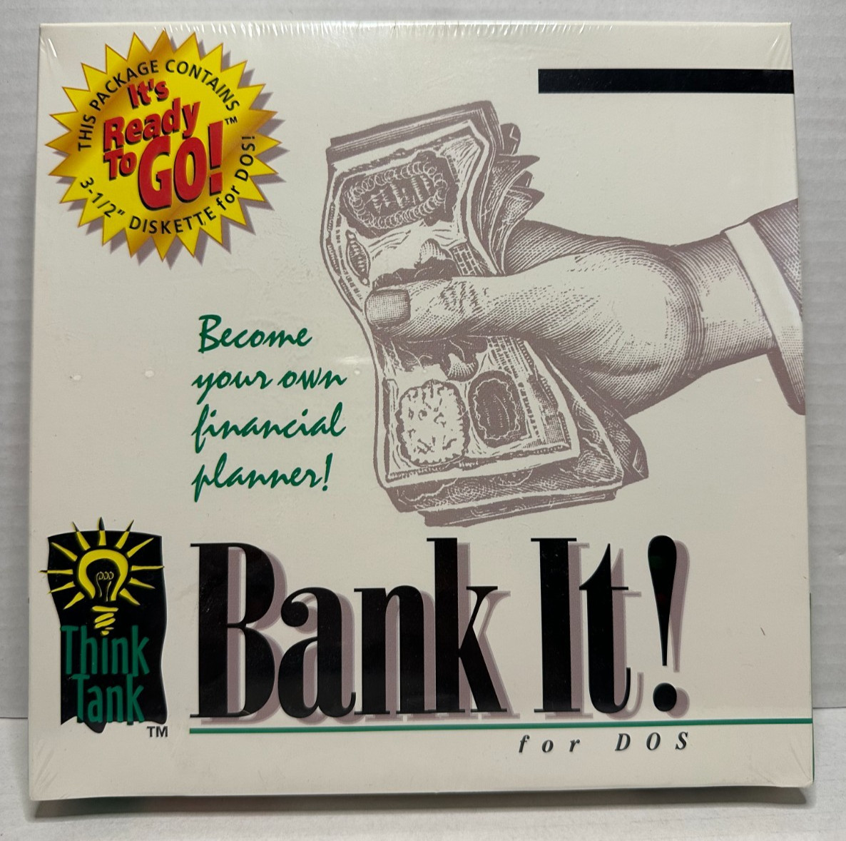 Brand New Sealed Vintage Bank It! for DOS Financial Planning 3.5″ Disk VTG D022