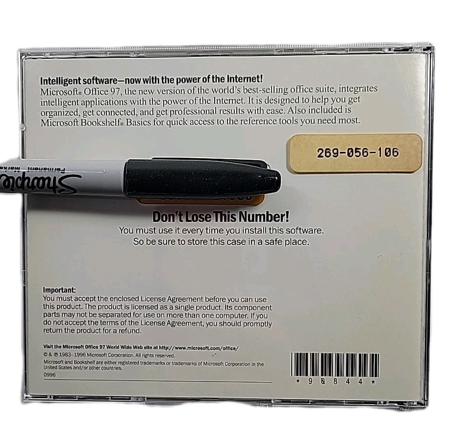 Microsoft Office 97 Professional Edition with Product CD Key