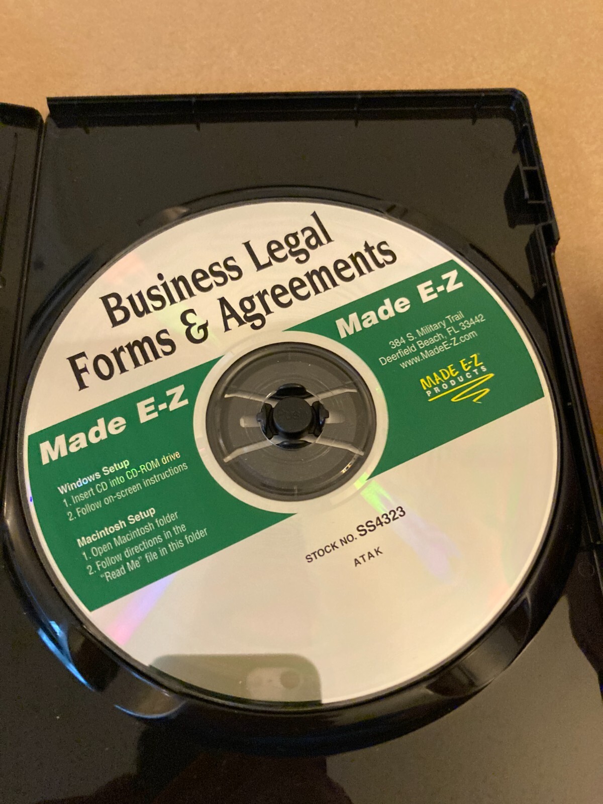 Business Legal Forms and Agreements CD-ROM Made E-Z Software OVER 200 Legal Docs