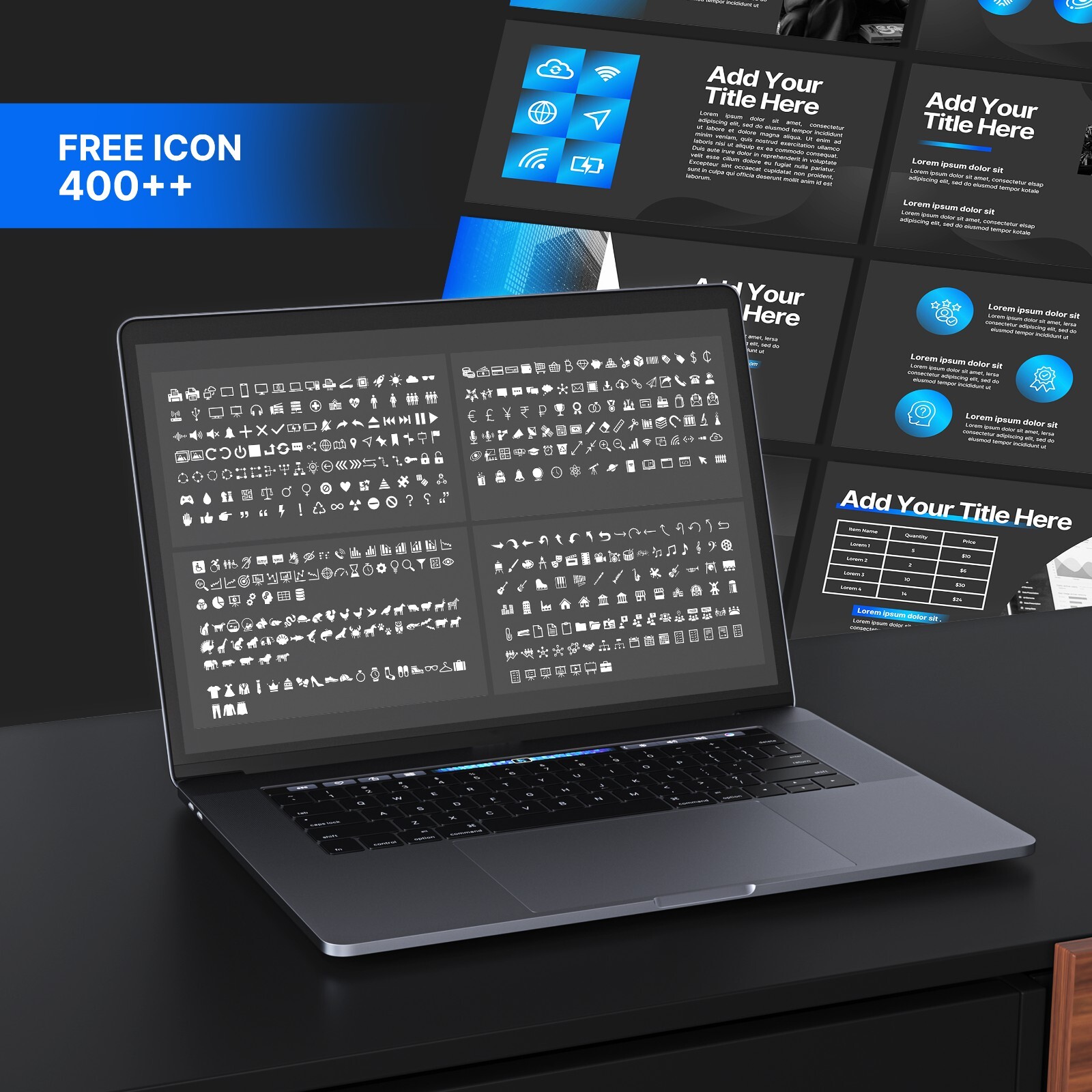 Modern Blue PowerPoint Template 2025 – Minimalist Business Strategy Slide Deck