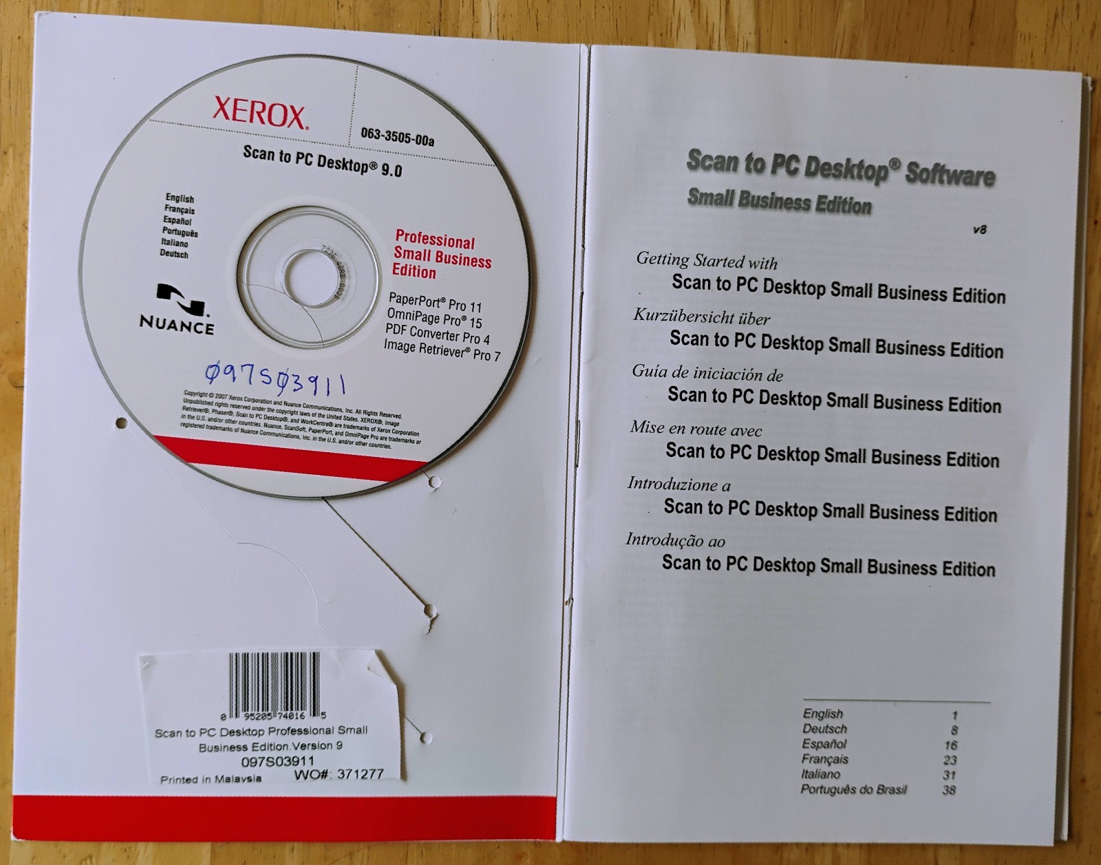 Xerox Scan to PC Desktop 9.0 same as Nuance PaperPort