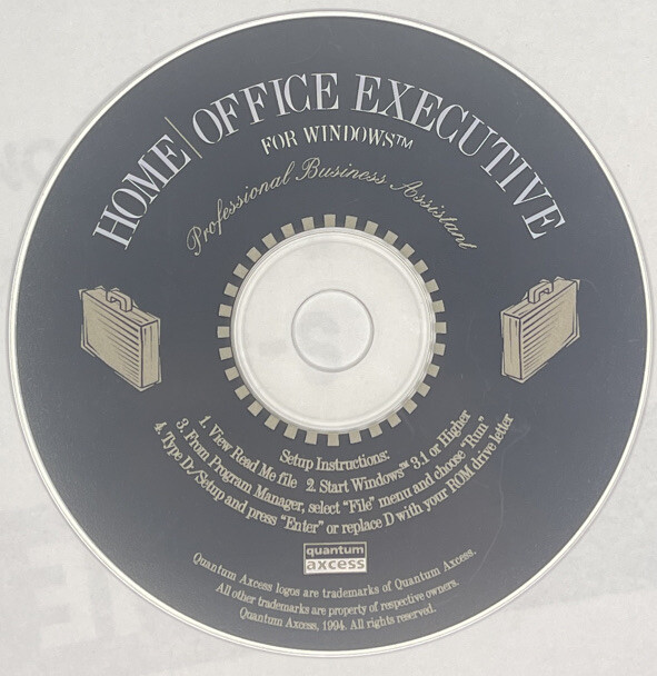 Home Office Executive Professional Bussiness Assistant CD-ROM (1994)DISC ONLY! Z