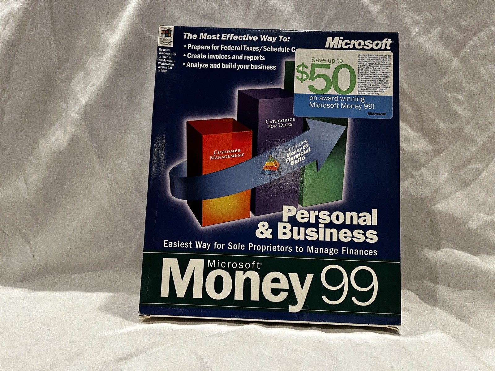 Sealed Microsoft Money 99 Personal & Business – Full edition – Inc. base Money99