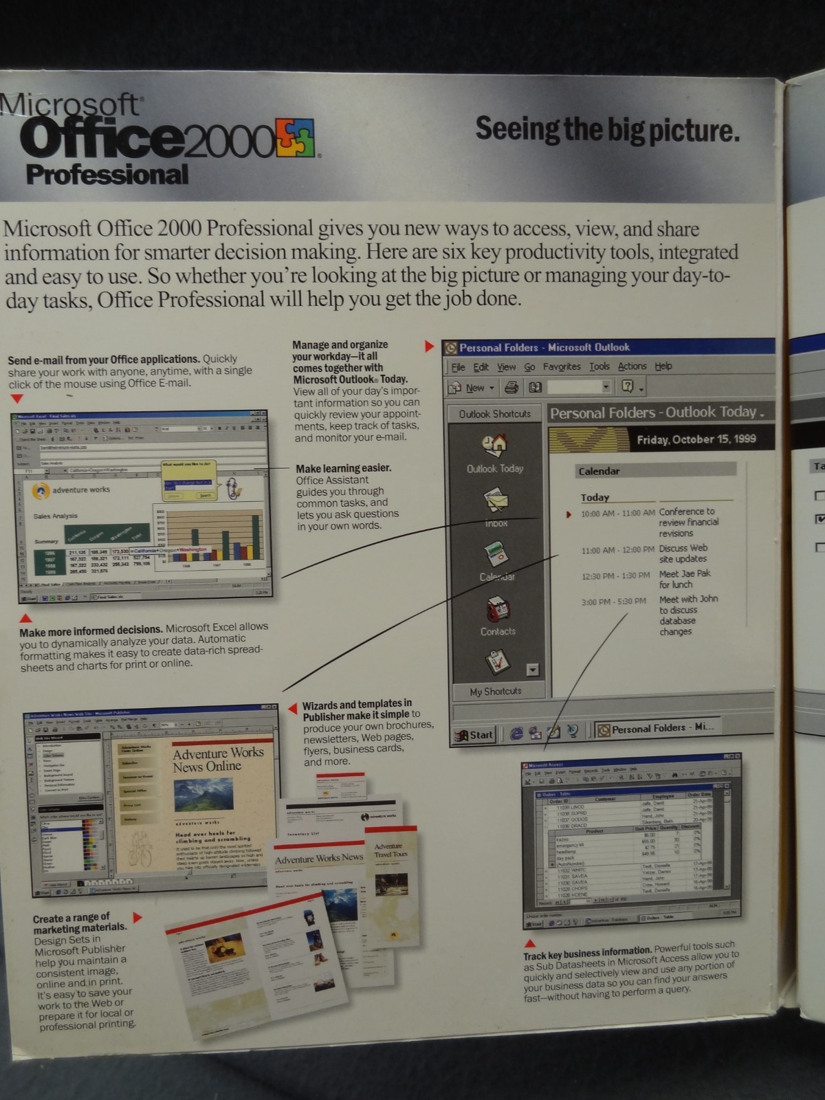 Microsoft Office 2000 Professional Word Excel Outlook PowerPoint Publisher CDrom