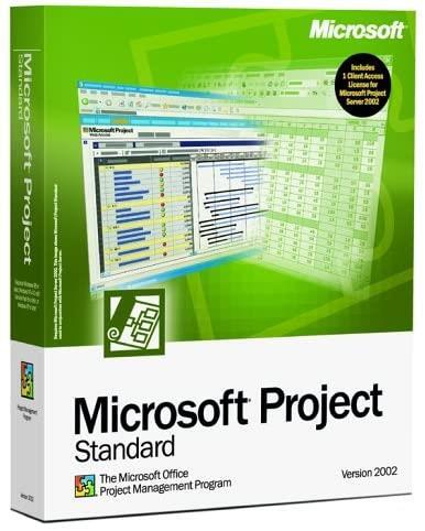 Microsoft Project Standard 2002 – Complete Package – 1 Client – Std – CD in Box
