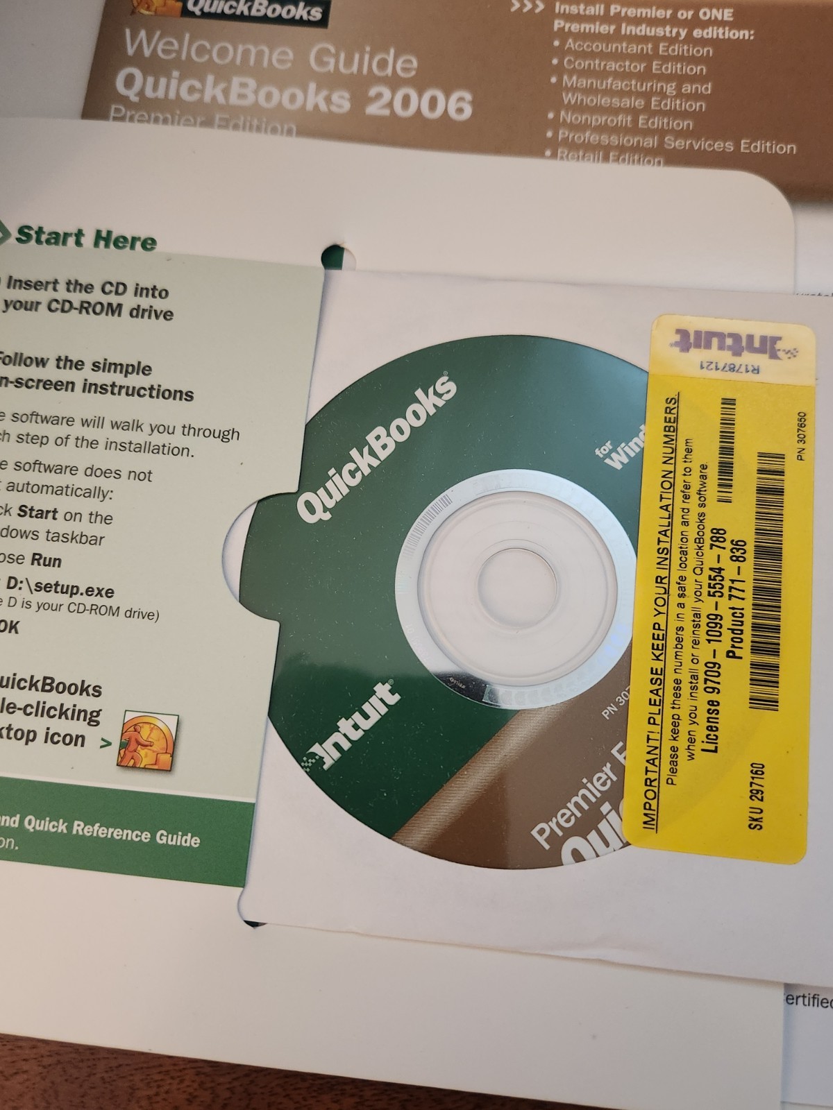 Quickbooks Premier Editio 2006 Small Business Financial Software for Windows #G