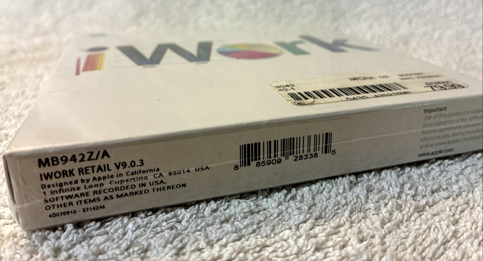 Apple iWork ’09 (Retail) – Full Version for Mac MB942Z/A New Sealed