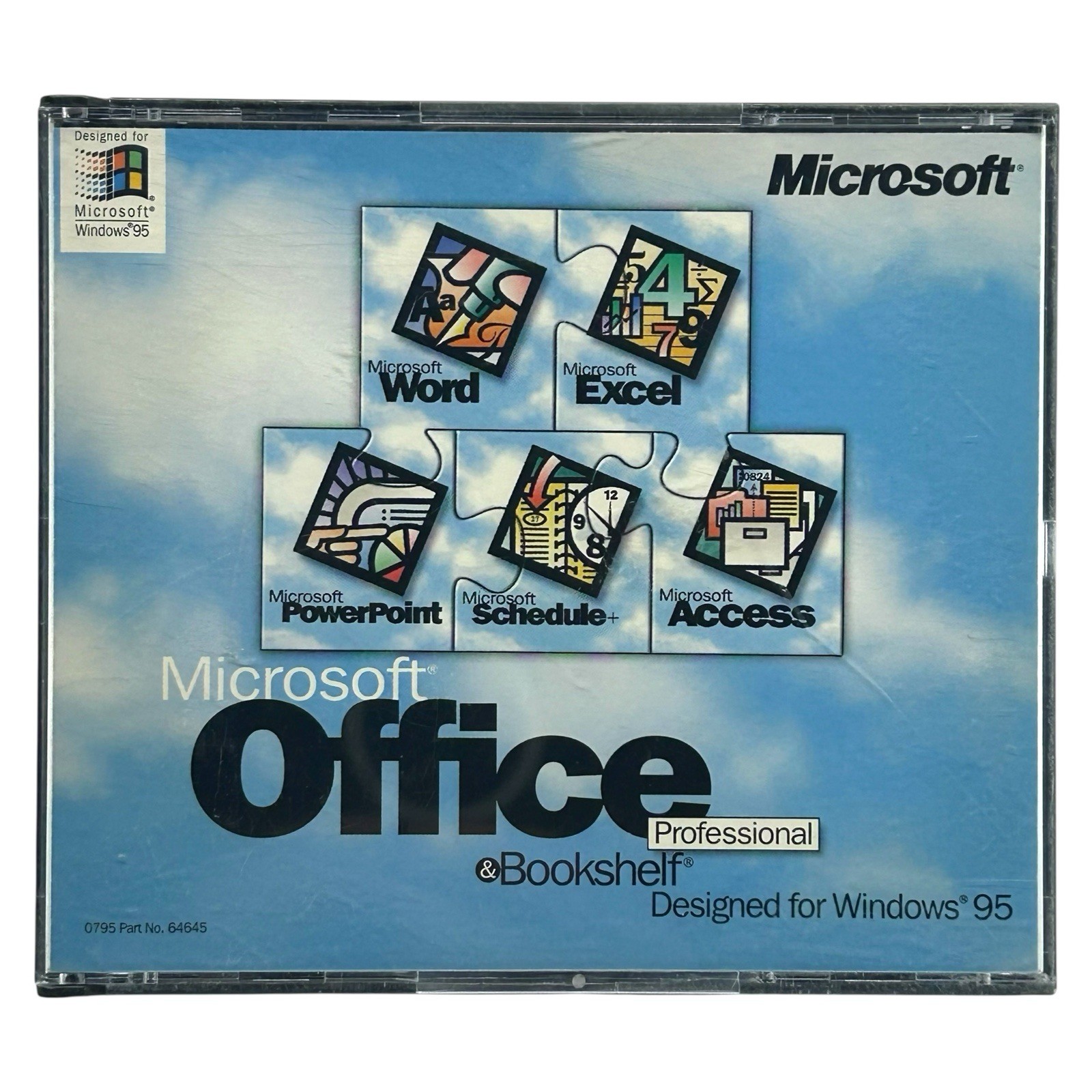 Microsoft Office Professional & Bookshelf Designed for Windows 95 with Key
