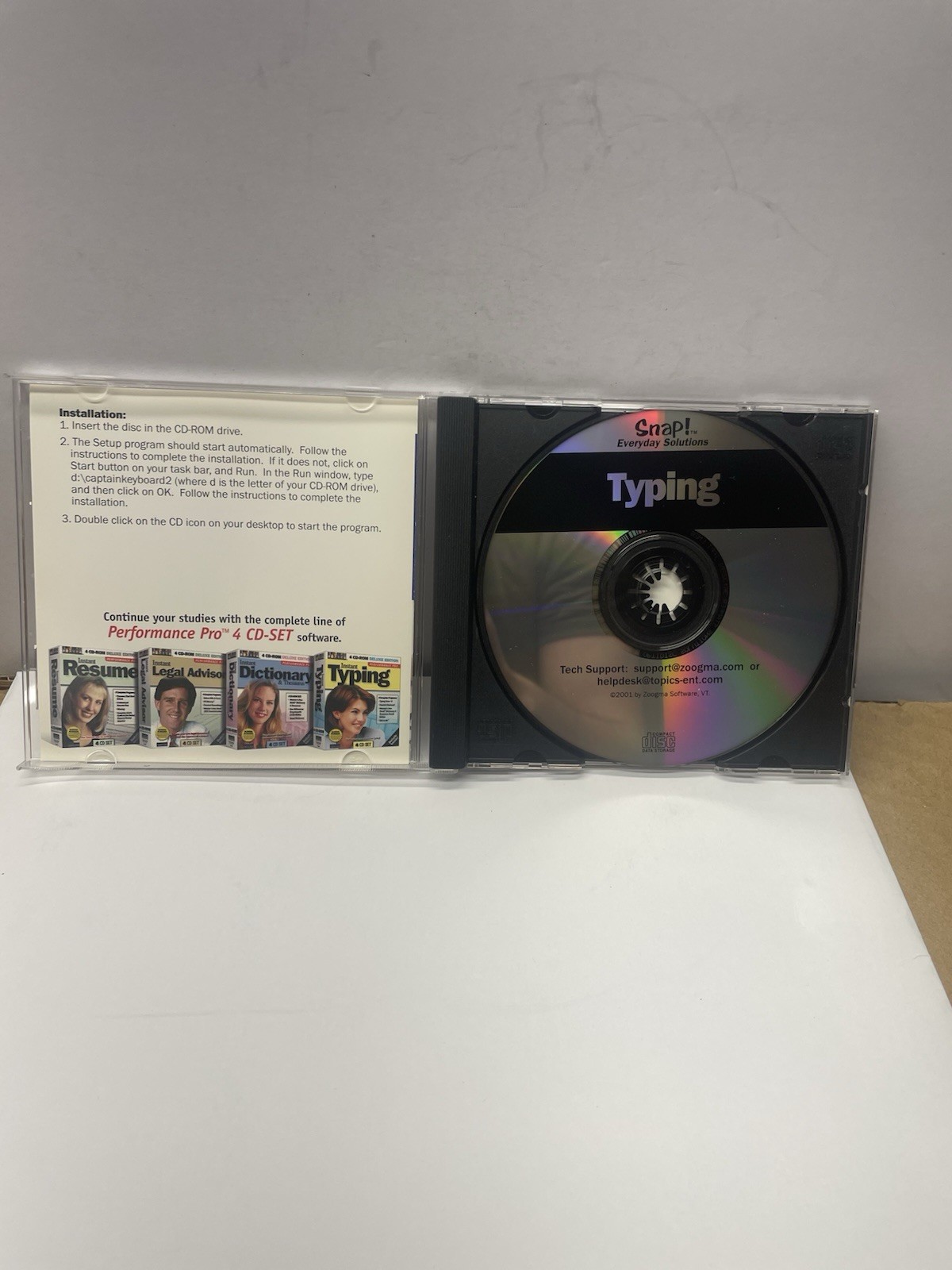 SNAP! EVERYDAY SOLUTIONS TYPING CD SOFTWARE