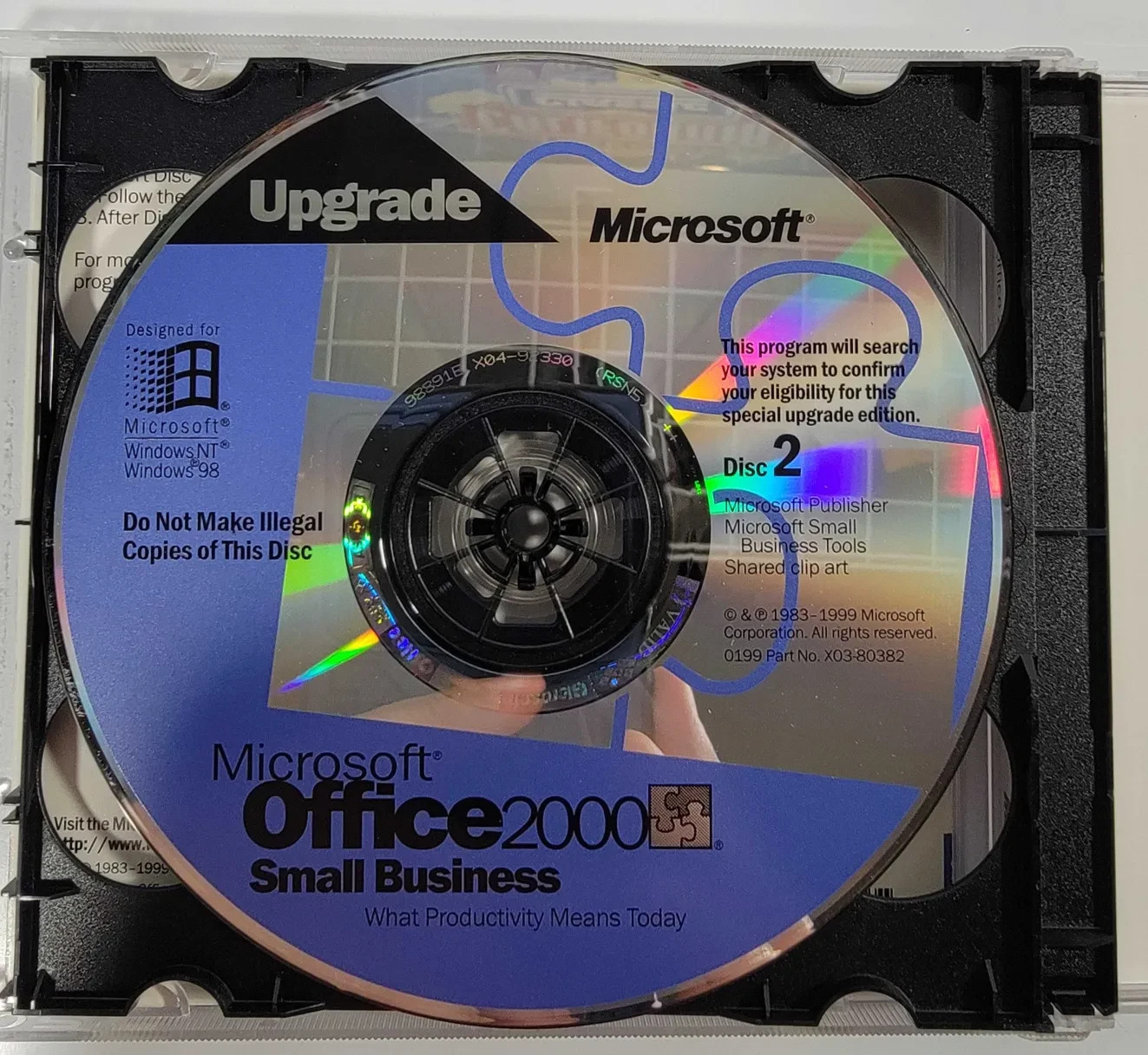Microsoft Office 2000 Small Business Word Excel Outlook Publisher English w/ Key