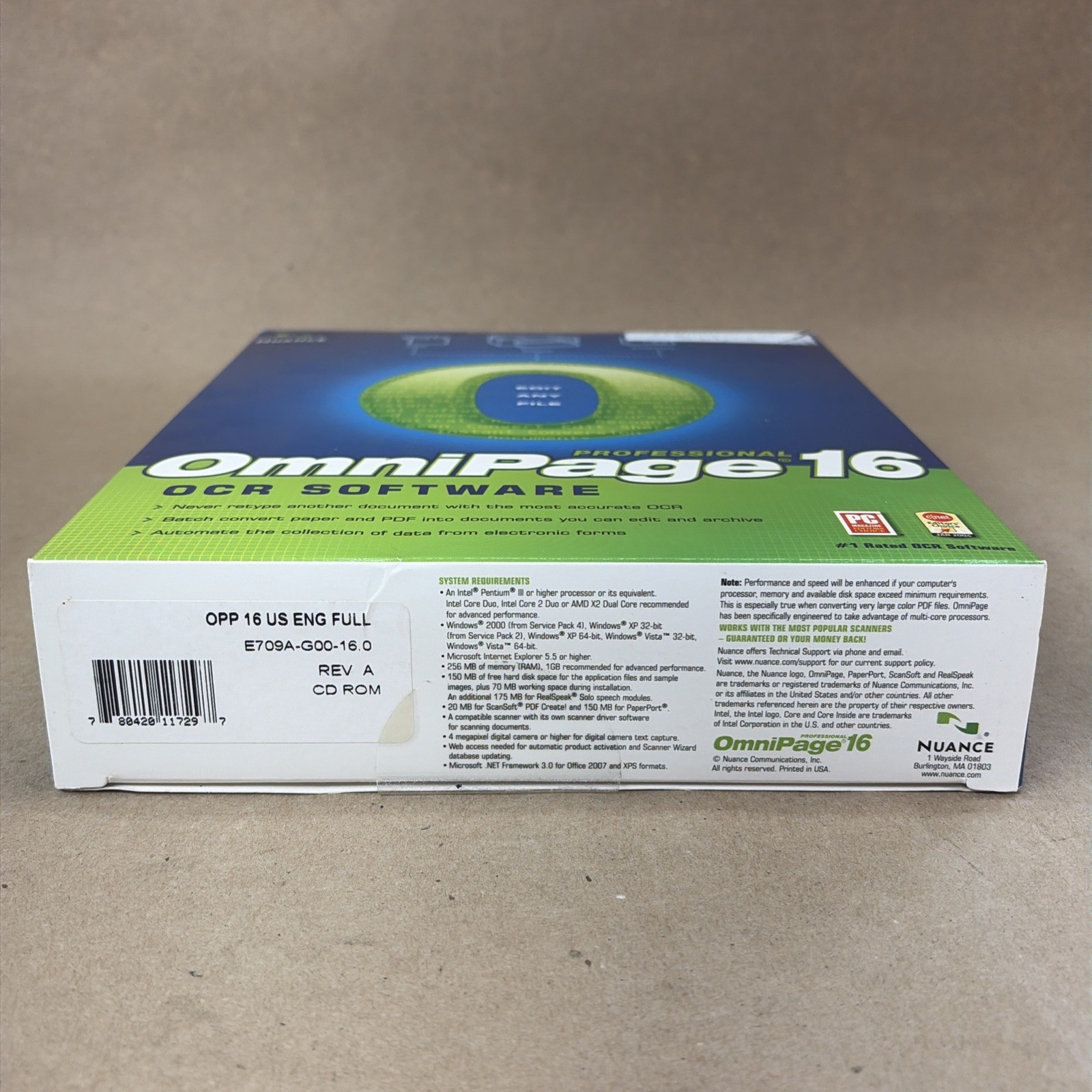 Nuance OmniPage Professional 16 OCR Software CD With Serial Key
