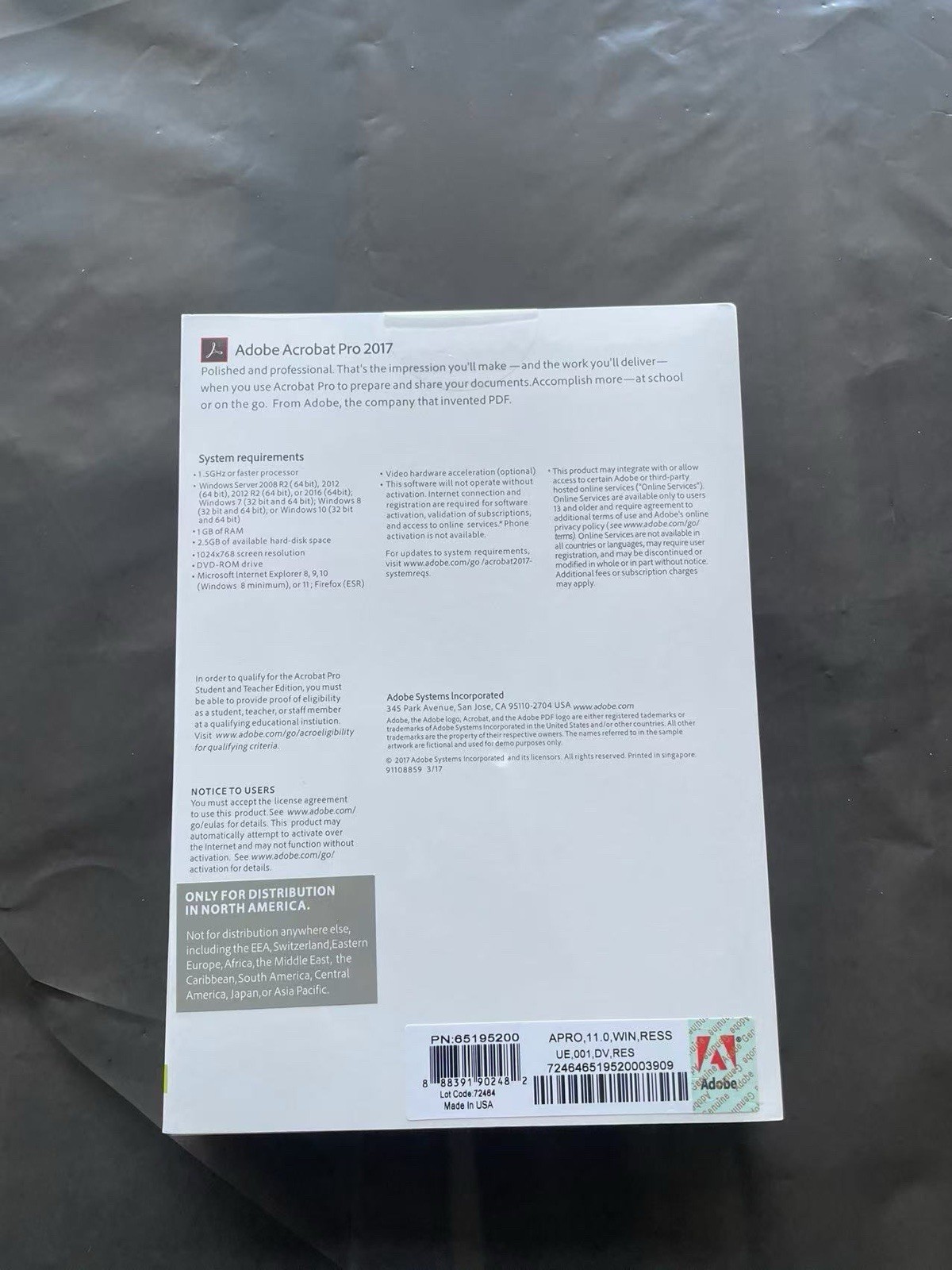 Adobe Acrobat Pro 2017 Full Version (For 2PCs) Permanent Version for Windows DVD
