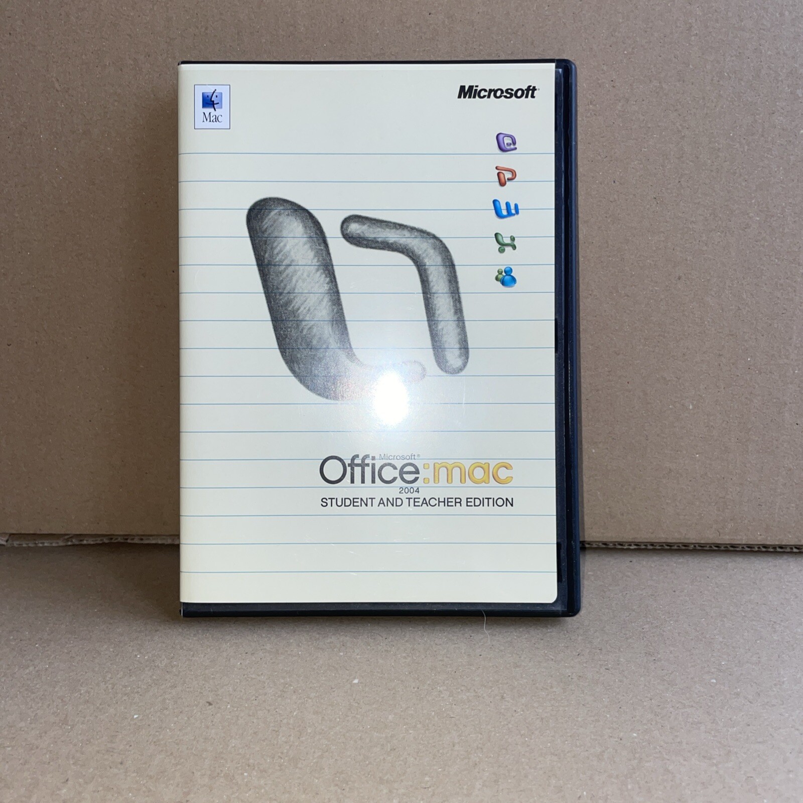 Microsoft Office Mac 2004 Student and Teacher Edition Software 3 keys w/ booklet