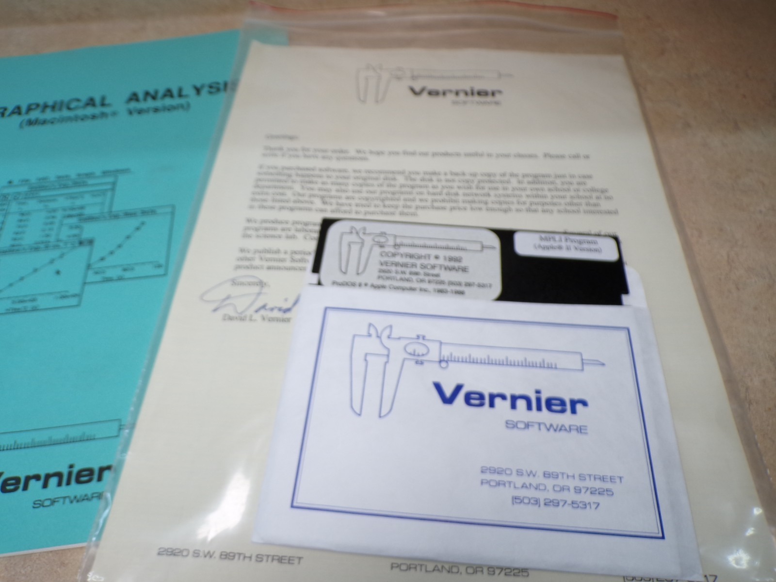 Software for Macintosh Vernier Lab-Pro Precision Timer III MPLI Apple 5-1/4 Disc