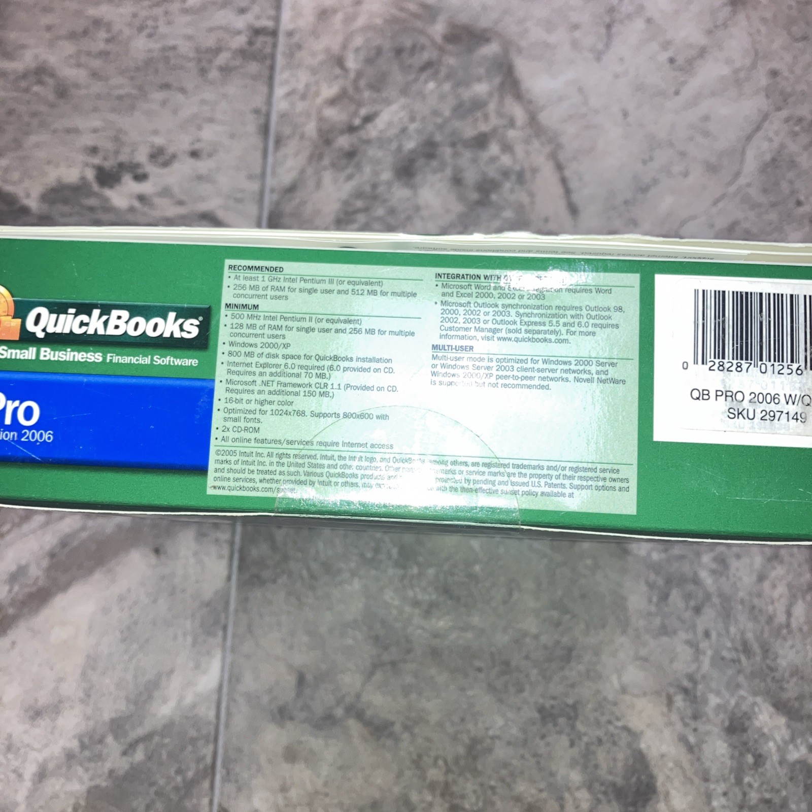Intuit QuickBooks 2006 Pro Edition Small Business CD-ROM Financial Software