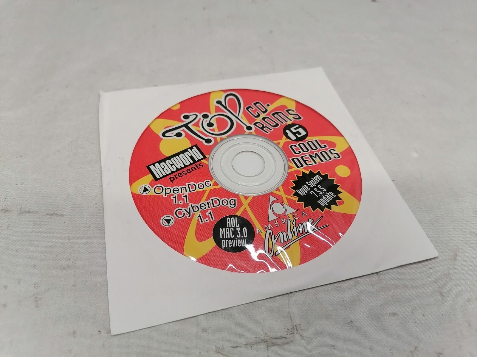 Vintage 1996 Macworld America Online Top CD-ROMs