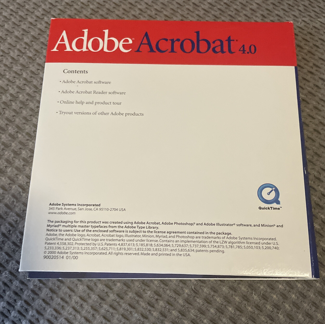 Adobe Acrobat Reader 4.0 CD W/ Serial Number For Mac