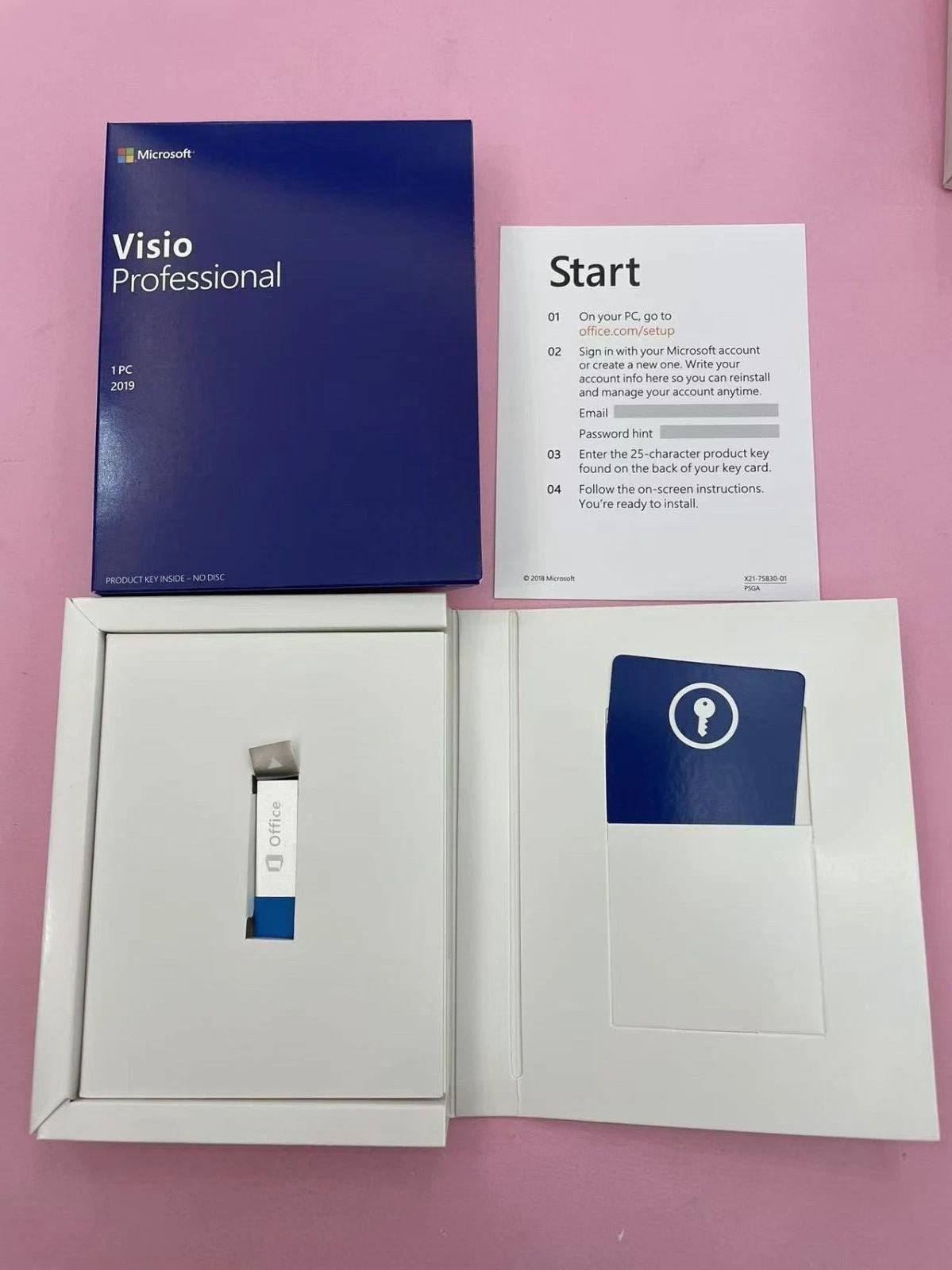 Microsoft Visio 2019 Professional USB Flash Drive – Retail Box – New Sealed