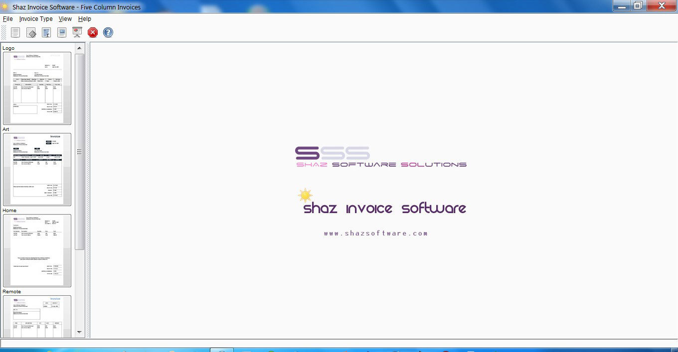 Shaz Invoice Software Business System Billing Generator Maker Creator AT SOFT01