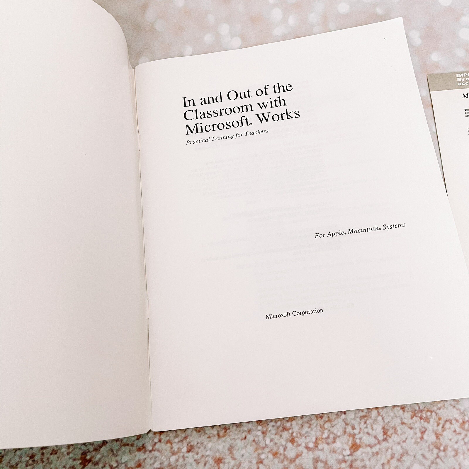 In And Out Of The Classroom With Microsoft Works W/ Floppy Disc 1990 Teachers
