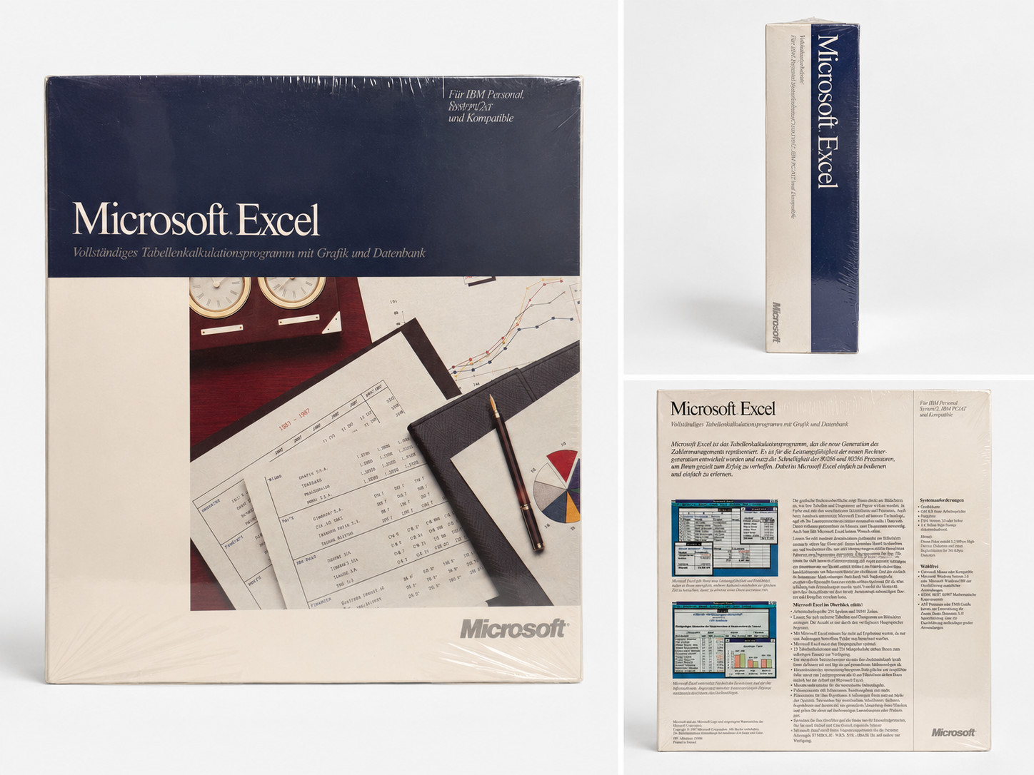 Microsoft Excel Original Box Vintage Big Box IBM PC AT PS2 5.25 3.5 inch RARE
