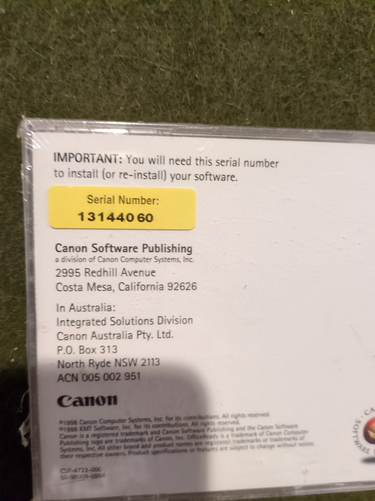 Canon Office Ready microsoft office 95-98 excel- word-powerpoint CD-ROM Sealed