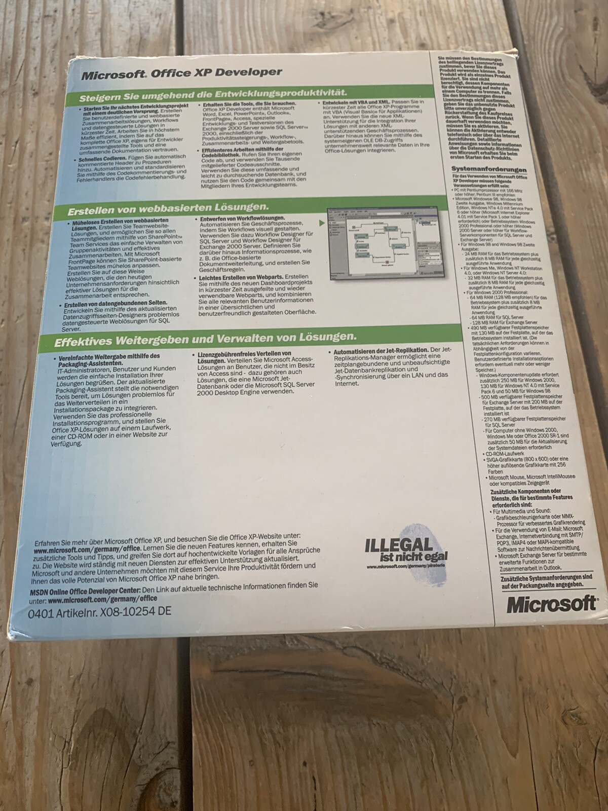 Microsoft Office XP / 2002 Developer, Retail, German with VAT Invoice