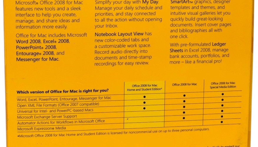 Microsoft Office 2008 Home and Student Edition for Mac