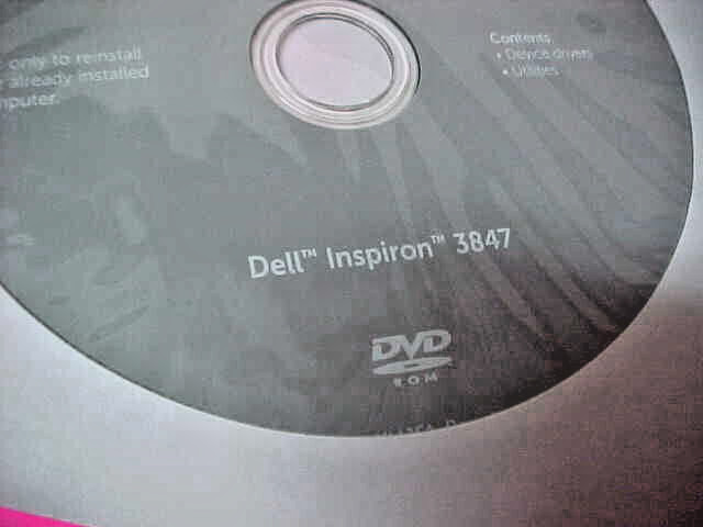 Dell Drivers and Utilities Reinstallation DVD for Inspiron 3847