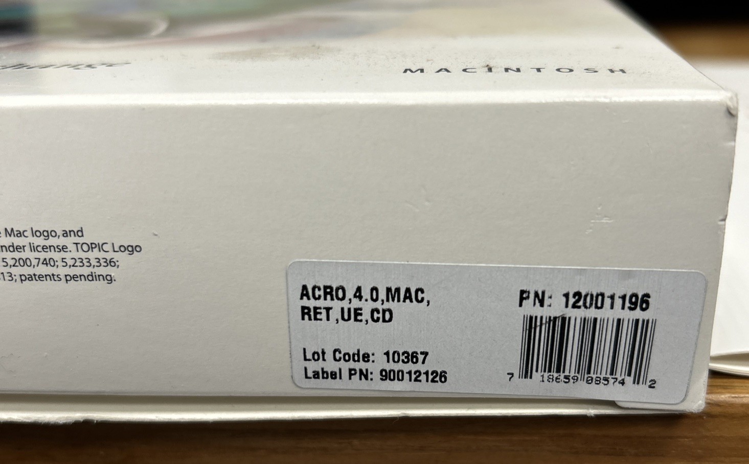 Adobe Acrobat 4.0 for Macintosh CD and sleeve W/ Serial Number
