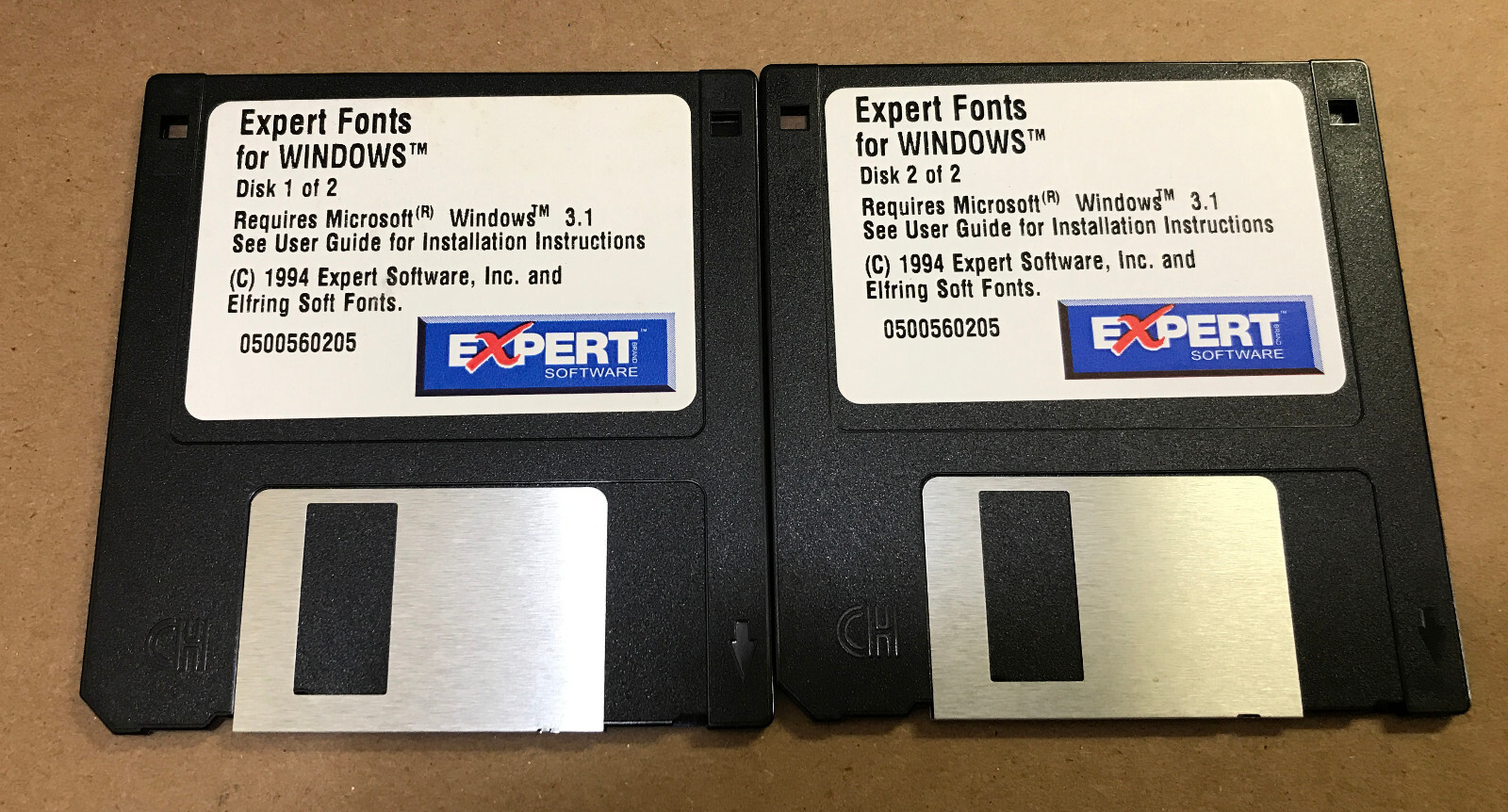 Expert Software™Expert Fonts for Windows™ Ver 3.1 1994 3.5” Disks Only