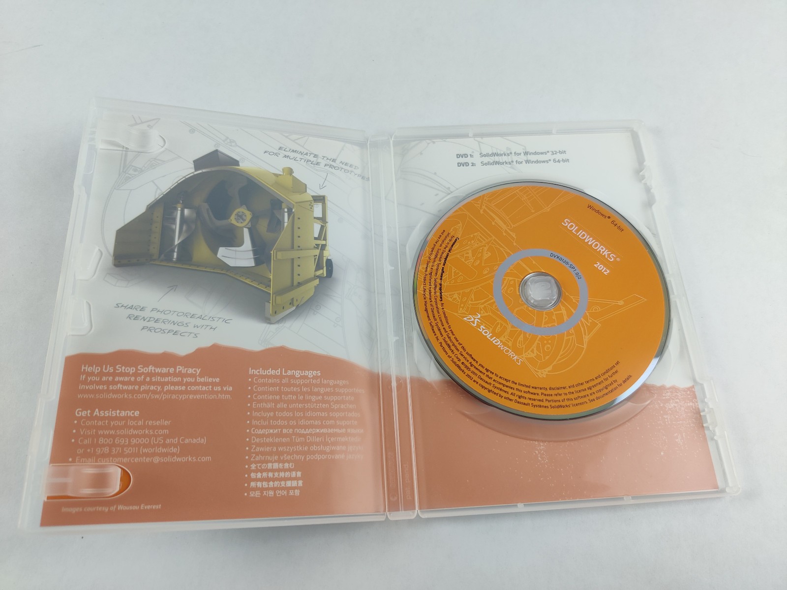 *NO KEY* Solid Works 2012 Dual CD Replacement 32bit & 64bit