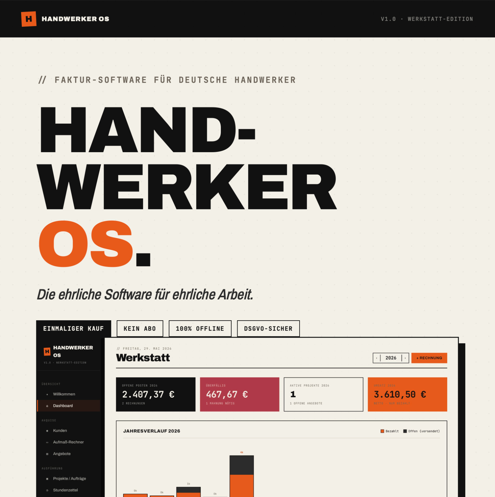 Craftsman OS – All-in-One Software | Measurement, Invoices, Timesheets & Customers