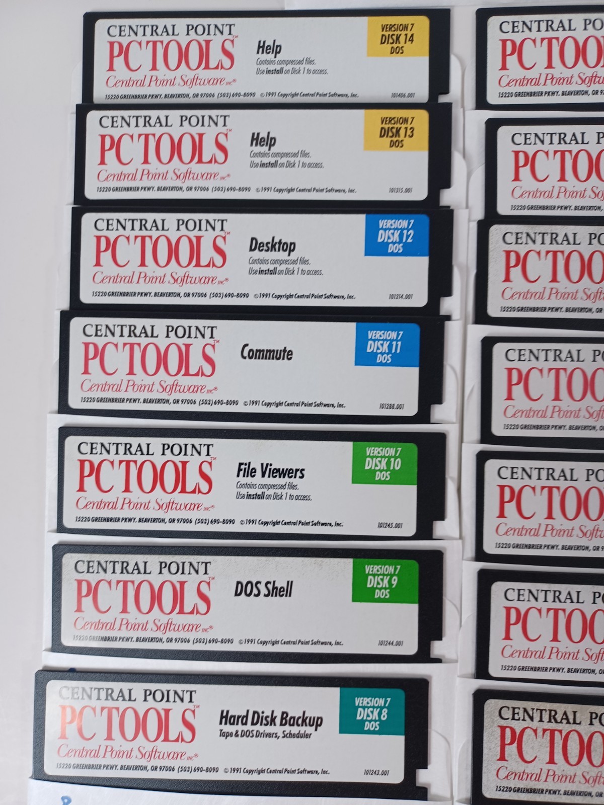 Central Point PC Tools Version 7 for DOS (15) 5.25″ Disks Vintage