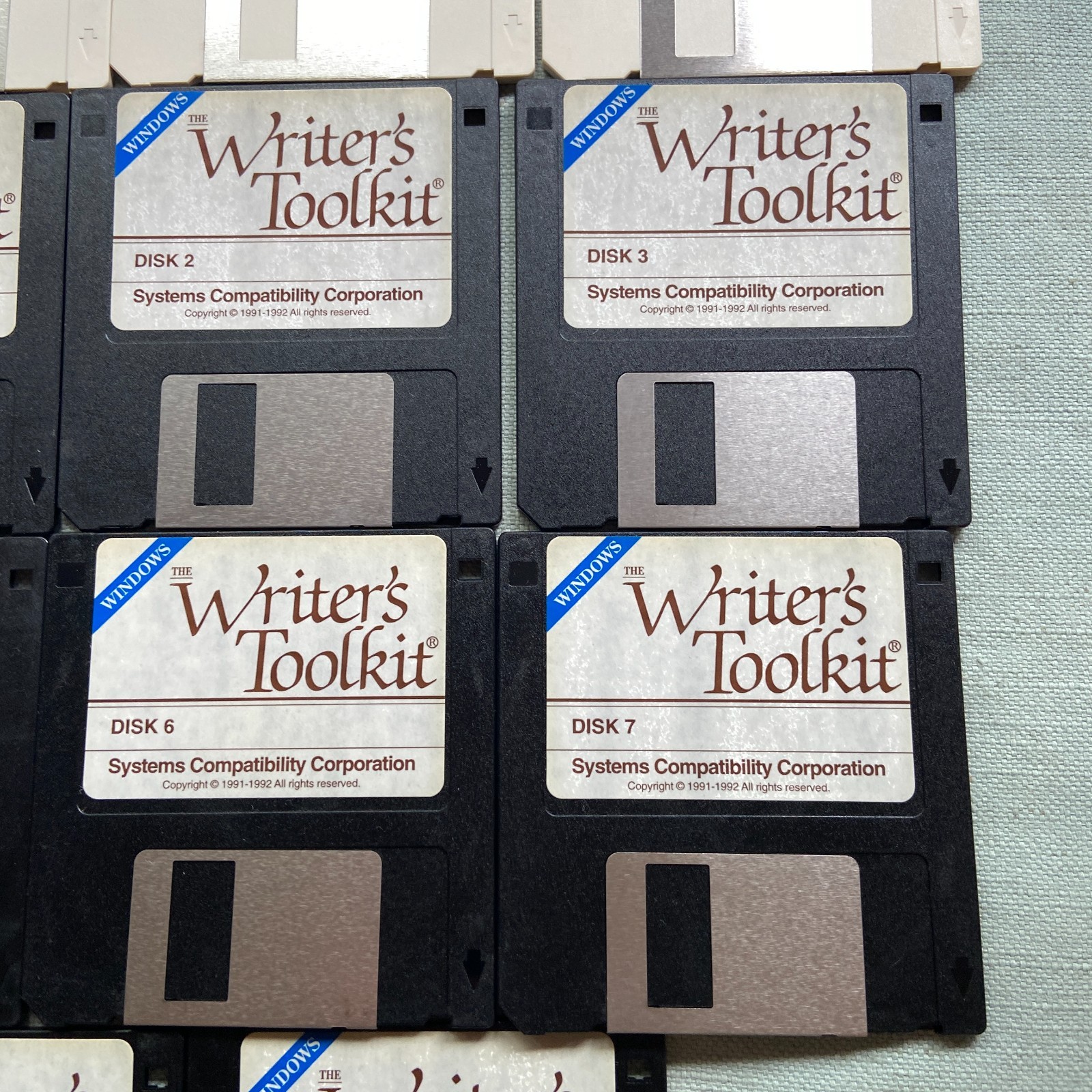 Vintage Software Lot 3.5” Writers Toolkit DOS 1992 Windows Systems Compatibility