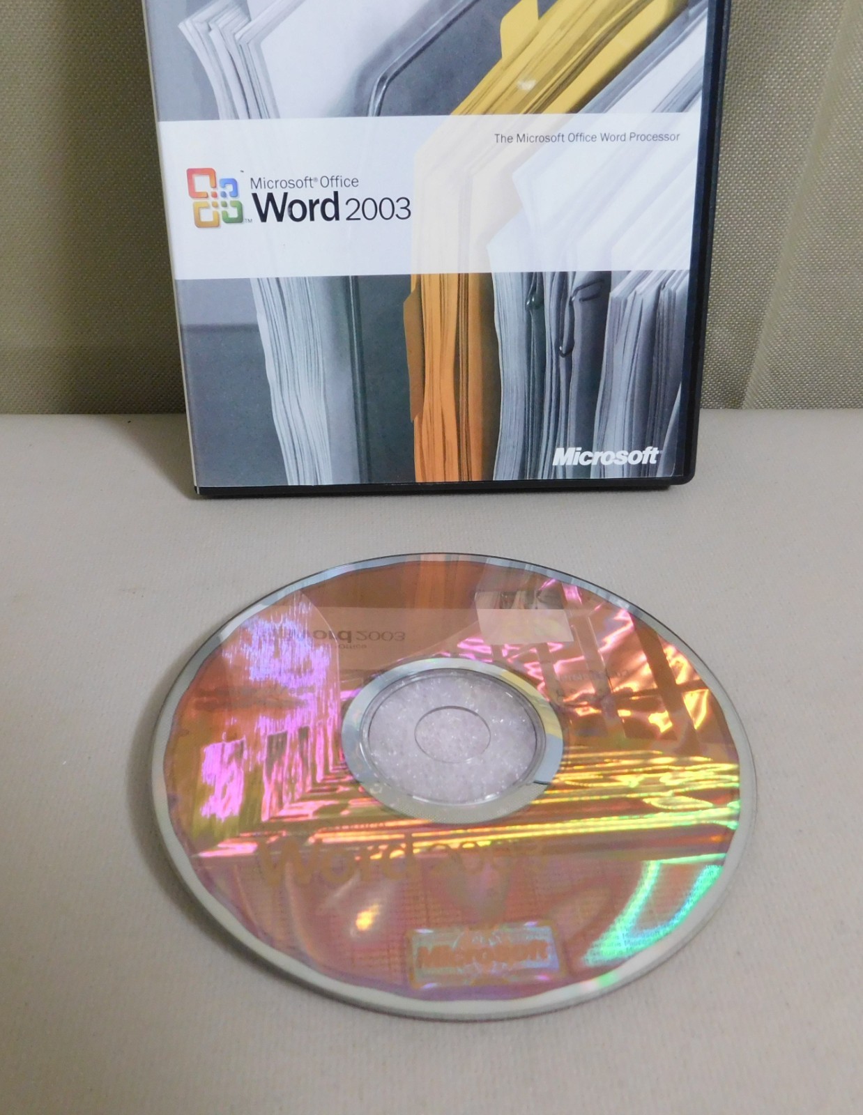 Microsoft Office WORD 2003 Case & Disc with Product Key Disc VGC Clean
