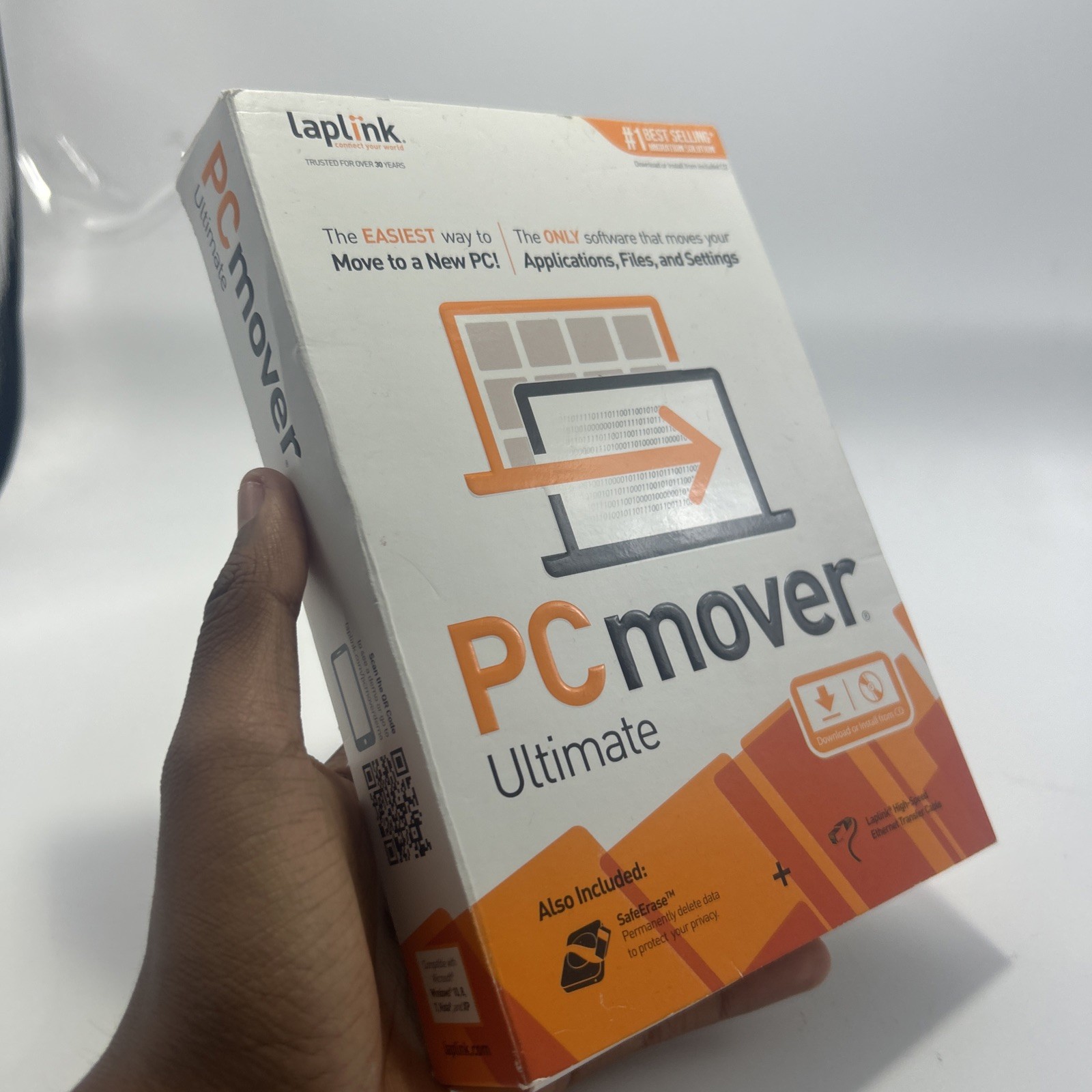 Laplink PCmover Ultimate 11 – PC Transfer Software w/ High-Speed Ethernet Cable