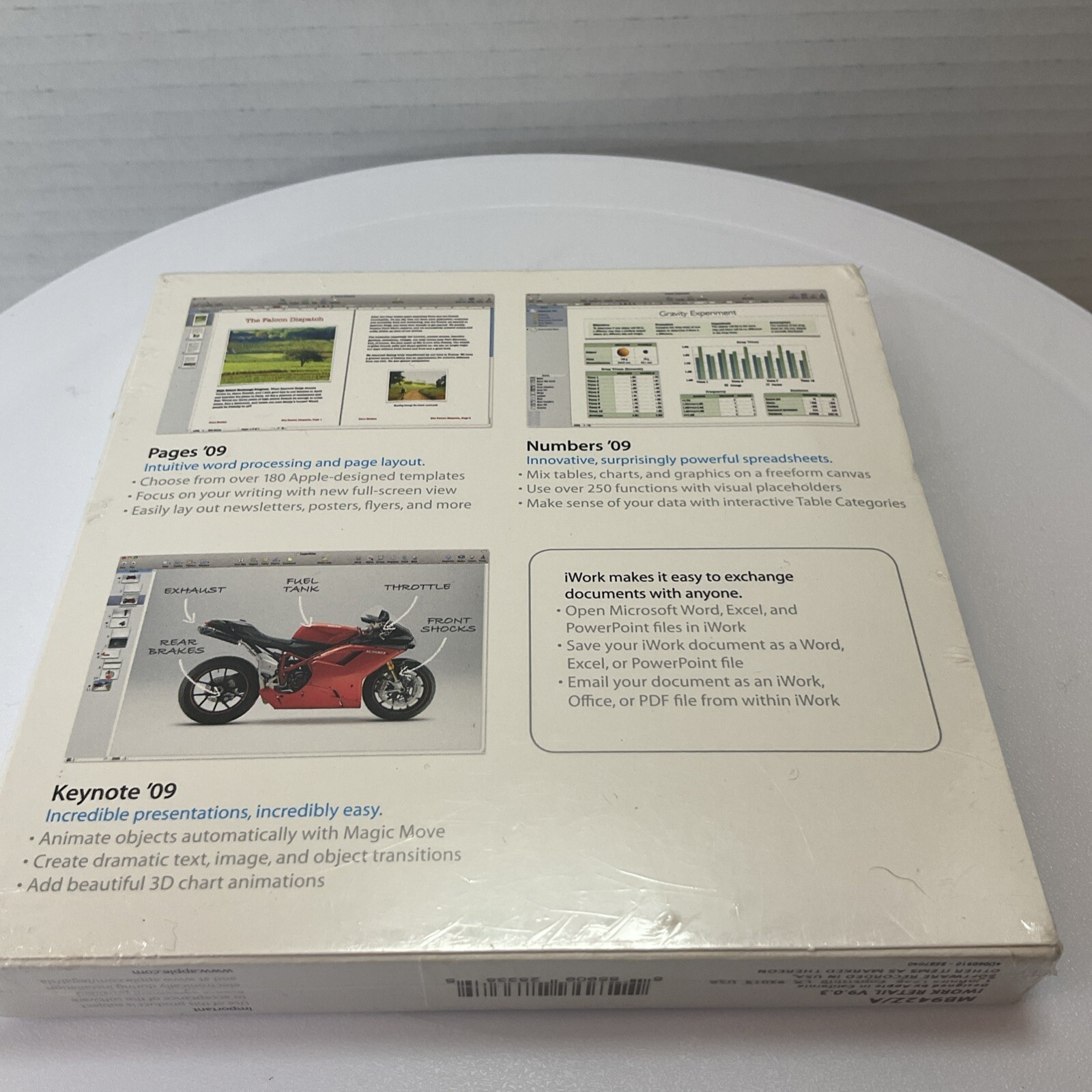 Apple iWork ’09 (Retail) – Full Version for Mac MB942Z/A – Sealed