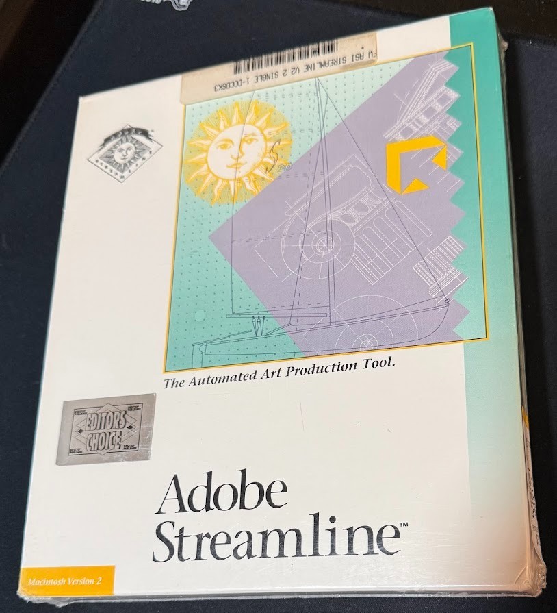 Vintage Adobe Streamline 2 Software for Mac Macintosh – Rare Item (SEALED) 1990
