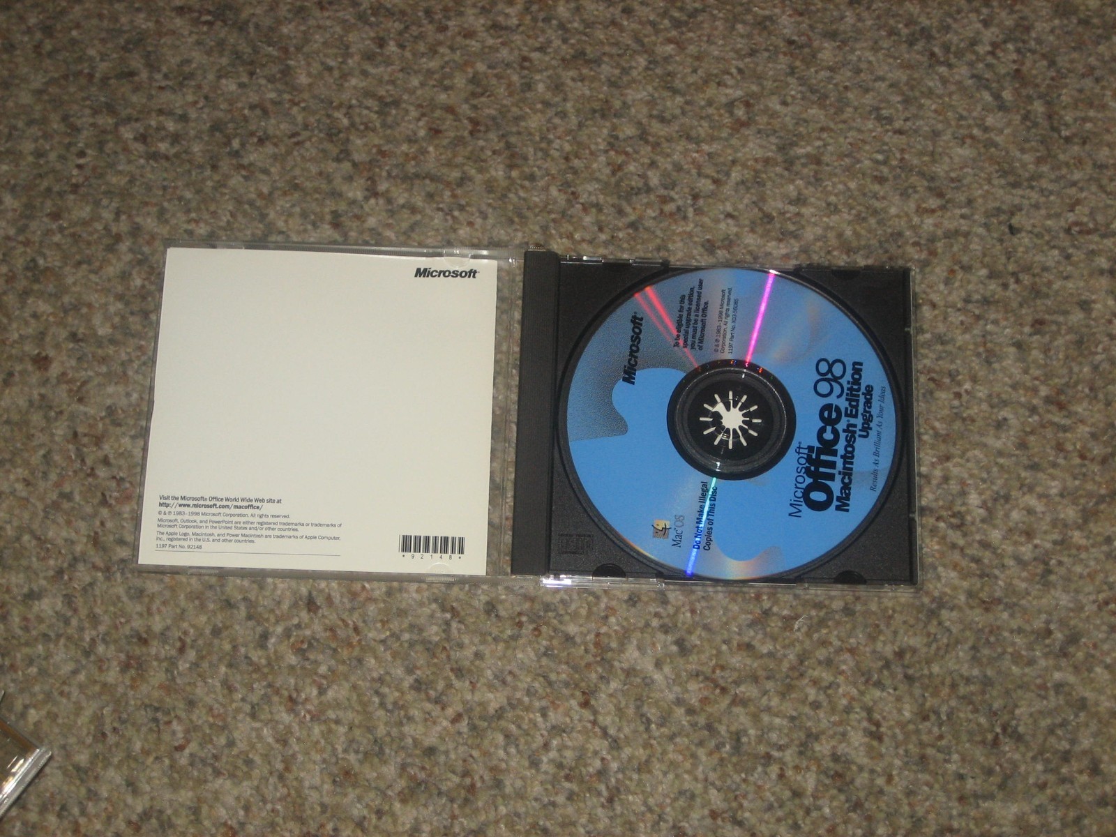 Microsoft Office 98 Macintosh Edition WITH PRODUCT KEY #`S