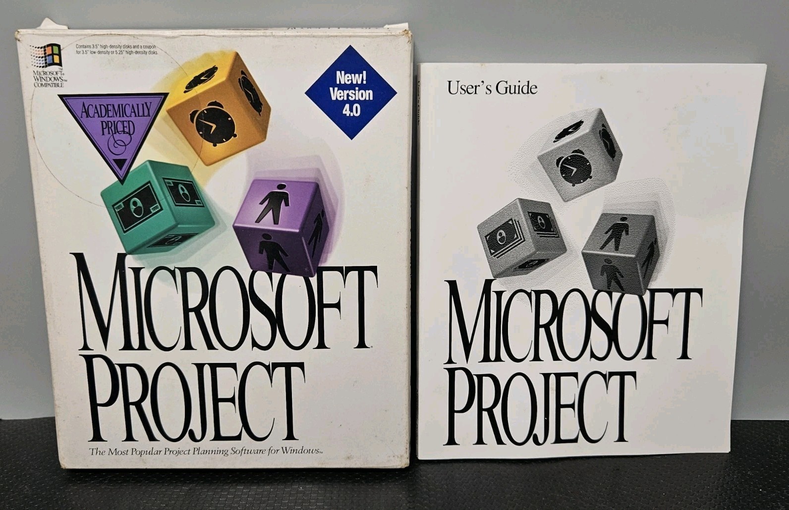 Windows Microsoft Project v4.0 Vintage Software 3.5″ DISKETTES *Untested As-Is*