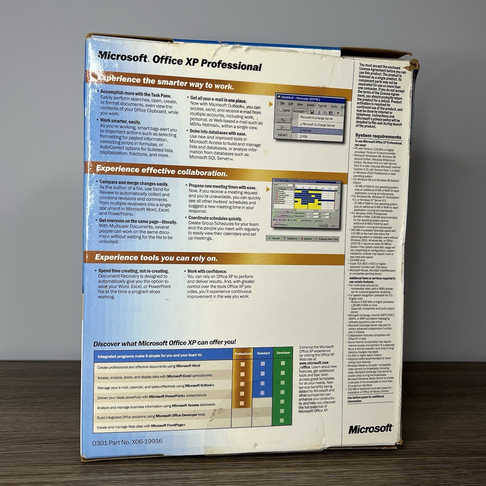 Microsoft Office XP Professional Version 2002 Employee Copy w/ Key & CDs In Box